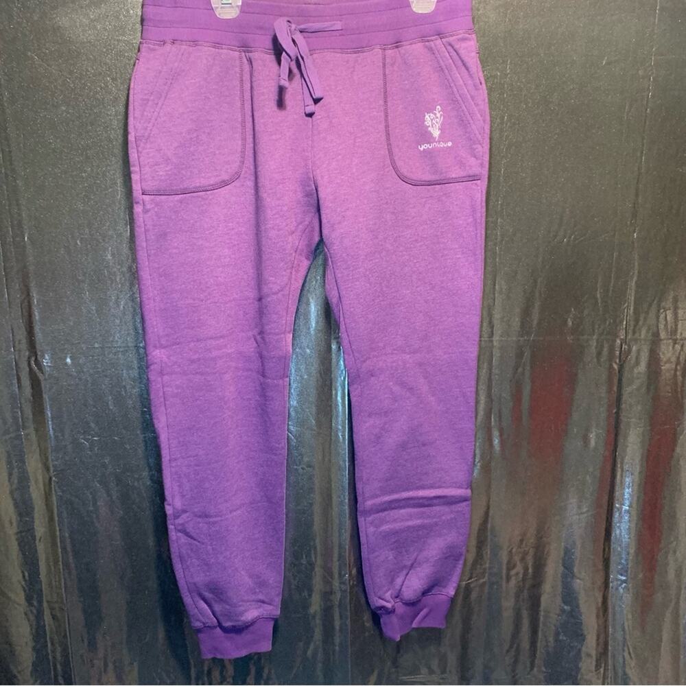 Younique Sweatpants w/ pockets purple Sz XL Comfy Lounge Casual drawstring waist